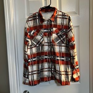 Women’s Suvimuga Plaid Button Up Jacket Size Large